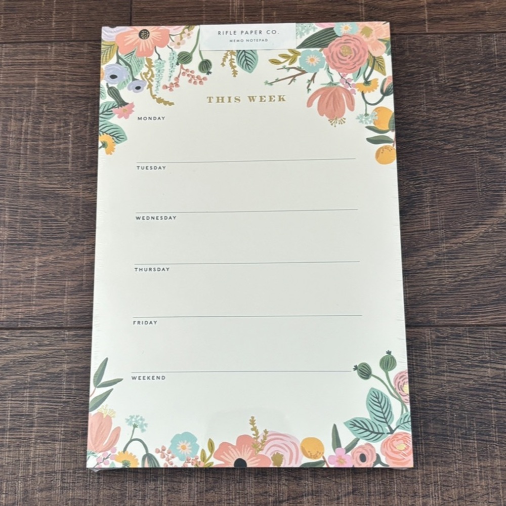 Rifle Paper Co. Floral Weekly Notepad - Garden Party